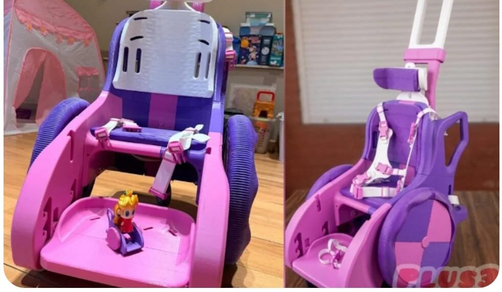 Tecnología con corazón: fabricó una silla ortopédica en 3D para una nena chubutense